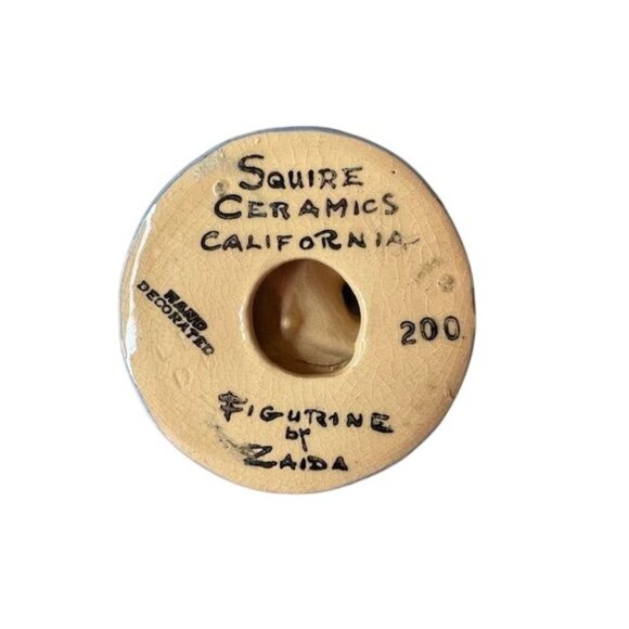 Vintage Squire Ceramics Hand Decorated Figurine By Zaida - Picture 5 of 5